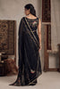 Elegant Black Georgette Embroidery Work Saree for Women