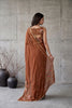 Premium Brown Georgette Embroidery Work Saree for Women