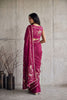 Beautiful Rani Pink Georgette Embroidery Work Saree for Women