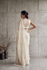 Vibrant Off White Georgette Embroidery Work Saree for Women