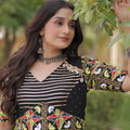Stylish Black Multicolor Rayon Embroidered Designer Gown with Flared Skirt for Women