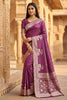 Beautiful Pink Pure Banarasi Silk Weaving Zari Motifs Designer Saree for Women