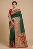 Graceful Green Pashmina Paithani Silk Woven Zari Saree for Women