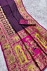 Elegant Purple Pashmina Paithani Silk Woven Zari Saree for Women