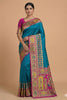 Stylish Teal Blue Pashmina Paithani Silk Woven Zari Saree for Women