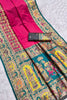 Beautiful Rani Pink Pashmina Paithani Silk Woven Zari Saree for Women