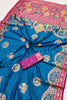 Elegant Teal Blue Pashmina Paithani Silk Motifs Zari Work Saree for Women