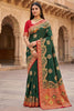 Graceful Dark Green Pashmina Paithani Silk Motifs Zari Work Saree for Women