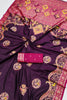 Premium Purple Pashmina Paithani Silk Motifs Zari Work Saree for Women