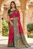 Lovely Rani Pink Pashmina Paithani Silk Motifs Zari Work Saree for Women