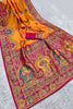 Royal Yellow Pashmina Paithani Silk Motifs Zari Work Saree for Women