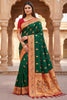 Grateful Dark Green Paithani Silk Rich Zari Weaving Saree for Women