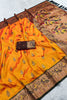 Charming Yellow Paithani Silk Rich Zari Weaving Saree for Women
