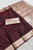 Beautiful Maroon Banarasi Gala Silk Zari Weaving Saree for Women