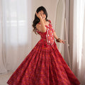 Stunning Red Multicolor Rayon Embroidered Indo Western Navratri Lehenga Choli for Women