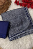 Premium Navy Blue Georgette Sequin Work Designer Saree for Women