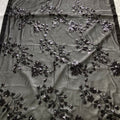 Stunning Black Georgette Sequin Work Designer Saree for Women