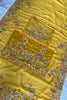 Elegant Mustard Yellow Georgette Embroidered Designer Saree for Women