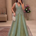Elegant Olive Green and Mint Green Chinon Silk Embroidered Designer Lehenga Choli for Women