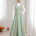 Elegant Olive Green and Mint Green Chinon Silk Embroidered Designer Lehenga Choli for Women
