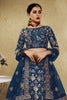 Regal Navy Blue Art Silk Designer Lehenga Choli with Golden Embroidery Work and Dupatta for Women
