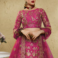 Captivating Rani Pink Art Silk Designer Lehenga Choli with Golden Embroidery Work and Dupatta for Women