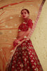 Majestic Red Art Silk Designer Lehenga Choli with Golden Embroidery Work and Dupatta for Women