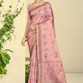 Beautiful Pink Pure Silk Full Weaving Saree for Women
