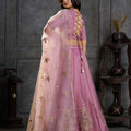 Regal Mauve Pink Organza Embroidered Designer Lehenga Choli with Dupatta for Women