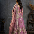 Glamorous Mauve Pink Organza Embroidered Designer Lehenga Choli with Dupatta for Women