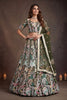 Regal Olive Green Soft Net Floral Embroidered Designer Lehenga Choli with Dupatta for Women