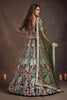 Regal Olive Green Soft Net Floral Embroidered Designer Lehenga Choli with Dupatta for Women
