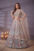 Enchanting Lavender Soft Net Floral Embroidered Designer Lehenga Choli with Dupatta for Women