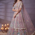 Enchanting Lavender Soft Net Floral Embroidered Designer Lehenga Choli with Dupatta for Women