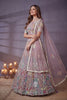 Enchanting Lavender Soft Net Floral Embroidered Designer Lehenga Choli with Dupatta for Women