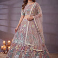 Enchanting Lavender Soft Net Floral Embroidered Designer Lehenga Choli with Dupatta for Women