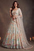 Radiant Off-White Soft Net Floral Embroidered Designer Lehenga Choli with Dupatta for Women