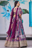 Regal Purple Chinnon Silk Digital Print Designer Lehenga Choli with Embroidered Blouse and Dupatta