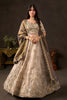 Regal Beige Fendy Silk Designer Lehenga Choli with Heavy Gold Embroidery and Zari Work Dupatta