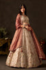 Exquisite Beige Fendy Silk Designer Lehenga Choli with Heavy Gold Embroidery and Dupatta