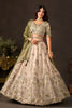 Magnificent Beige Fendy Silk Designer Lehenga Choli with Heavy Gold Embroidery and Dupatta