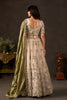 Magnificent Beige Fendy Silk Designer Lehenga Choli with Heavy Gold Embroidery and Dupatta
