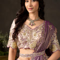 Enchanting Beige Fendy Silk Designer Lehenga Choli with Heavy Gold Embroidery and Dupatta