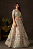 Luxurious Beige Fendy Silk Designer Lehenga Choli with Heavy Gold Embroidery and Dupatta