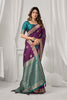 Regal Purple Soft Silk Saree with Zari Woven Work for Women
