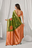 Exquisite Olive Green Soft Silk Saree with Zari Woven Work for Women