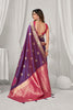 Enchanting Purple Soft Silk Saree with Zari Woven Work for Women