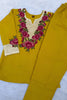 Vibrant Yellow Rayon Co-Ord Set for Women with Floral Embroidery and Thread Work