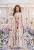 Elegant Cream Multicolor Floral Digital Printed Designer Palazzo Suit for Girls