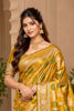 Luxurious Mustard Yellow Satin Silk Saree with Golden Weaving and Zalar Work for Women